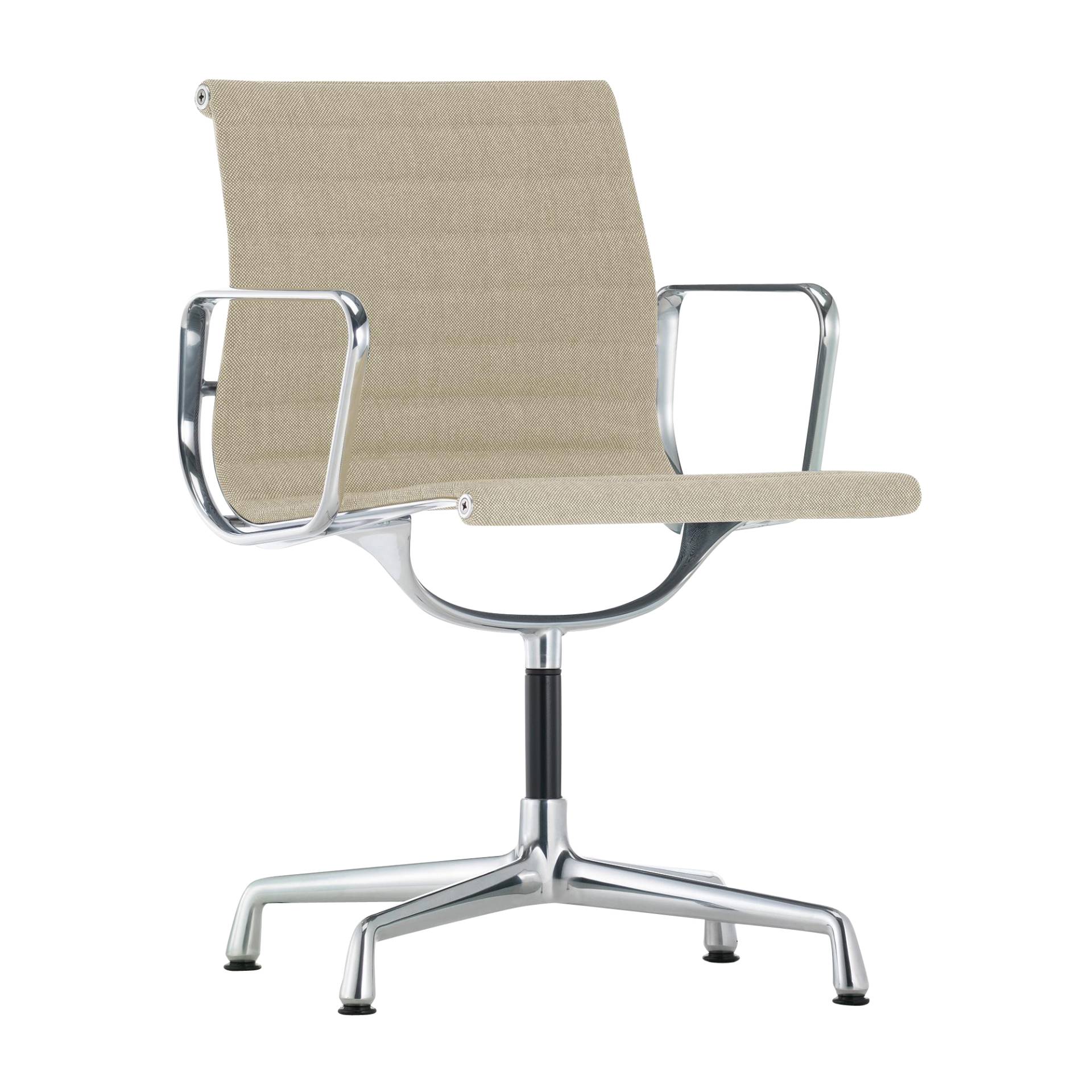 Vitra - EA 104 Aluminium Chair Armlehnstuhl - warmes grau/elfenbein/Sitzfläche Hopsak 79/Gestell aluminium poliert/BxHxT 56x84,5x52,2cm von Vitra