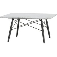 Vitra - Eames Coffee Table, Marmor weiss / Esche schwarz, 76 x 76 cm von Vitra