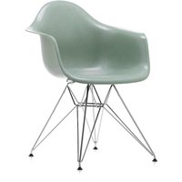 Vitra - Eames Fiberglass Armchair DAR, verchromt / Eames sea foam green (Filzgleiter basic dark) von Vitra