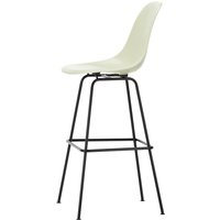 Vitra - Eames Fiberglass Barstuhl, hoch, basic dark / parchment (Filzgleiter) von Vitra