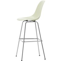 Vitra - Eames Fiberglass Barstuhl, hoch, verchromt / parchment (Filzgleiter) von Vitra