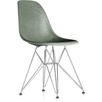 Vitra - Eames Fiberglass Side Chair DSR, verchromt / Eames sea foam green (Filzgleiter basic dark) von Vitra