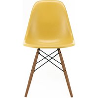 Vitra - Eames Fiberglass Side Chair DSW, Esche honigfarben / Eames ochre light (Filzgleiter weiß) von Vitra