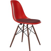 Vitra - Eames Fiberglass Side Chair Dsw mit Sitzpolster von Vitra