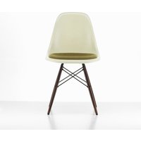 Vitra - Eames Fiberglass Side Chair Dsw mit Sitzpolster von Vitra