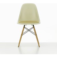 Vitra - Eames Fiberglass Side Chair Dsw mit Sitzpolster von Vitra