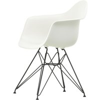 Vitra - Eames Plastic Armchair DAR, basic dark / weiß (Kunststoffgleiter basic dark) von Vitra