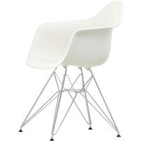 Vitra - Eames Plastic Armchair DAR, verchromt / weiß (Filzgleiter schwarz) von Vitra