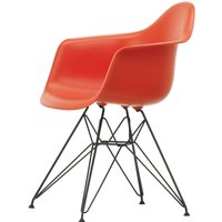 Vitra - Eames Plastic Armchair DAR RE, basic dark / poppy red (Filzgleiter basic dark) von Vitra