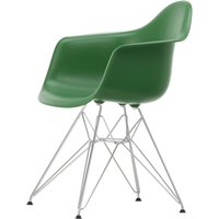 Vitra - Eames Plastic Armchair DAR RE, verchromt / smaragd (Filzgleiter basic dark) von Vitra