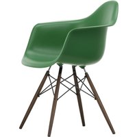 Vitra - Eames Plastic Armchair DAW RE, Ahorn dunkel / smaragd (Filzgleiter basic dark) von Vitra