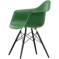 Vitra - Eames Plastic Armchair DAW RE, Ahorn schwarz / smaragd (Filzgleiter basic dark) von Vitra