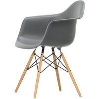 Vitra - Eames Plastic Armchair DAW RE, Esche honigfarben / granitgrau (Filzgleiter weiß) von Vitra