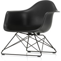 Vitra - Eames Plastic Armchair LAR RE, deep black / tiefschwarz (Filzgleiter basic dark) von Vitra