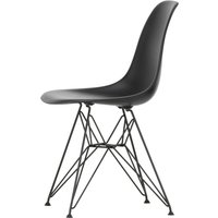 Vitra - Eames Plastic Side Chair DSR, basic dark / tiefschwarz (Filzgleiter basic dark) von Vitra