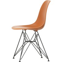 Vitra - Eames Plastic Side Chair DSR RE, basic dark / rostorange (Filzgleiter basic dark) von Vitra