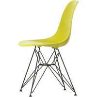 Vitra - Eames Plastic Side Chair DSR RE, basic dark / senf (Filzgleiter basic dark) von Vitra