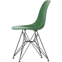 Vitra - Eames Plastic Side Chair DSR RE, basic dark / smaragd (Filzgleiter basic dark) von Vitra