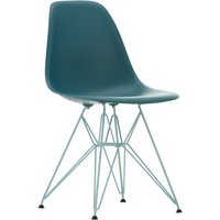 Vitra - Eames Plastic Side Chair DSR RE, meerblau / himmelblau (Kunststoffgleiter basic dark) von Vitra