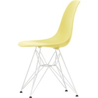 Vitra - Eames Plastic Side Chair DSR RE, weiß / citron (Filzgleiter basic dark) von Vitra