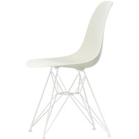 Vitra - Eames Plastic Side Chair DSR RE, weiß / kieselstein (Filzgleiter weiß) von Vitra