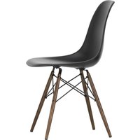 Vitra - Eames Plastic Side Chair DSW, Ahorn dunkel / tiefschwarz (Filzgleiter basic dark) von Vitra