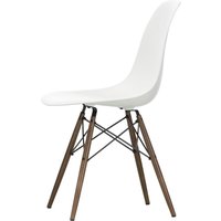 Vitra - Eames Plastic Side Chair DSW, Ahorn dunkel / weiß (Filzgleiter basic dark) von Vitra