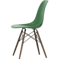 Vitra - Eames Plastic Side Chair DSW RE, Ahorn dunkel / smaragd (Filzgleiter basic dark) von Vitra