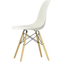 Vitra - Eames Plastic Side Chair DSW RE, Ahorn gelblich / kieselstein (Filzgleiter weiß) von Vitra