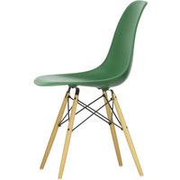 Vitra - Eames Plastic Side Chair DSW RE, Ahorn gelblich / smaragd (Filzgleiter basic dark) von Vitra