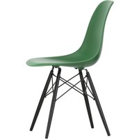 Vitra - Eames Plastic Side Chair DSW RE, Ahorn schwarz / smaragd (Filzgleiter basic dark) von Vitra