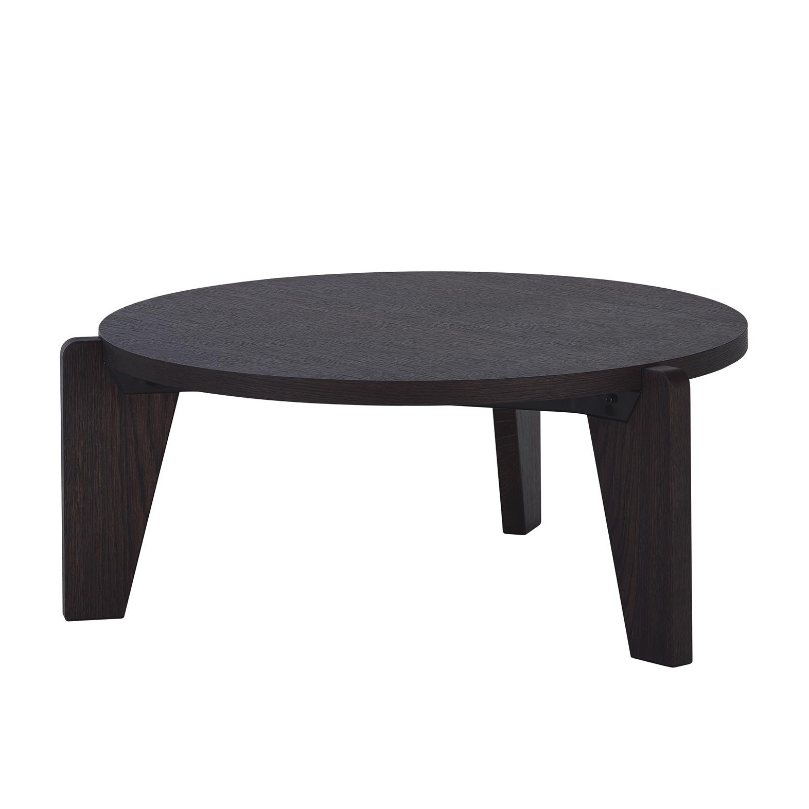 Vitra - Guéridon Bas Couchtisch - eiche dunkel/H 34.6cm/Ø 79.8cm von Vitra