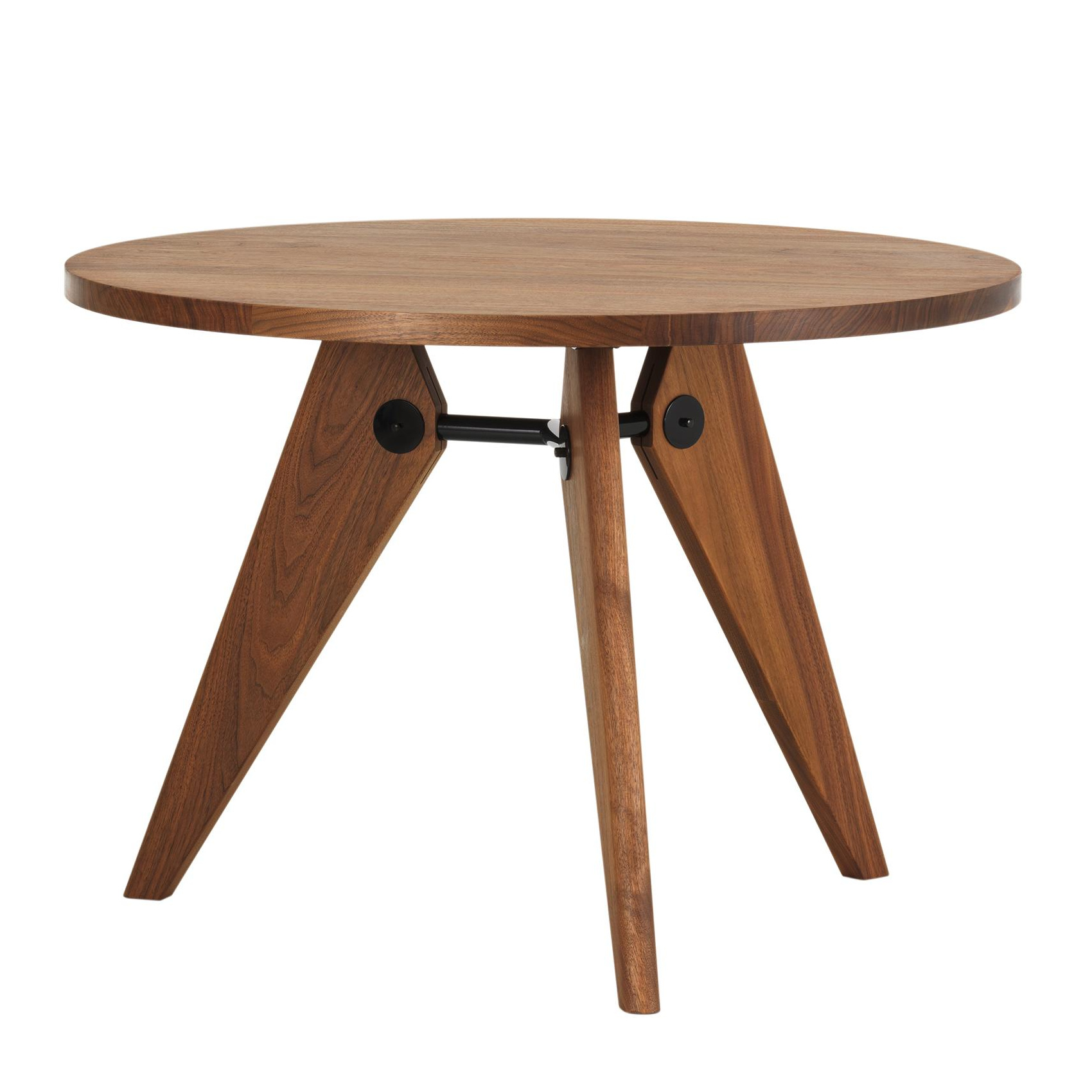 Vitra - Guéridon Esstisch Ø 105cm - amerikanischer Nussbaum/geölt/H 74cm / Ø 105cm von Vitra