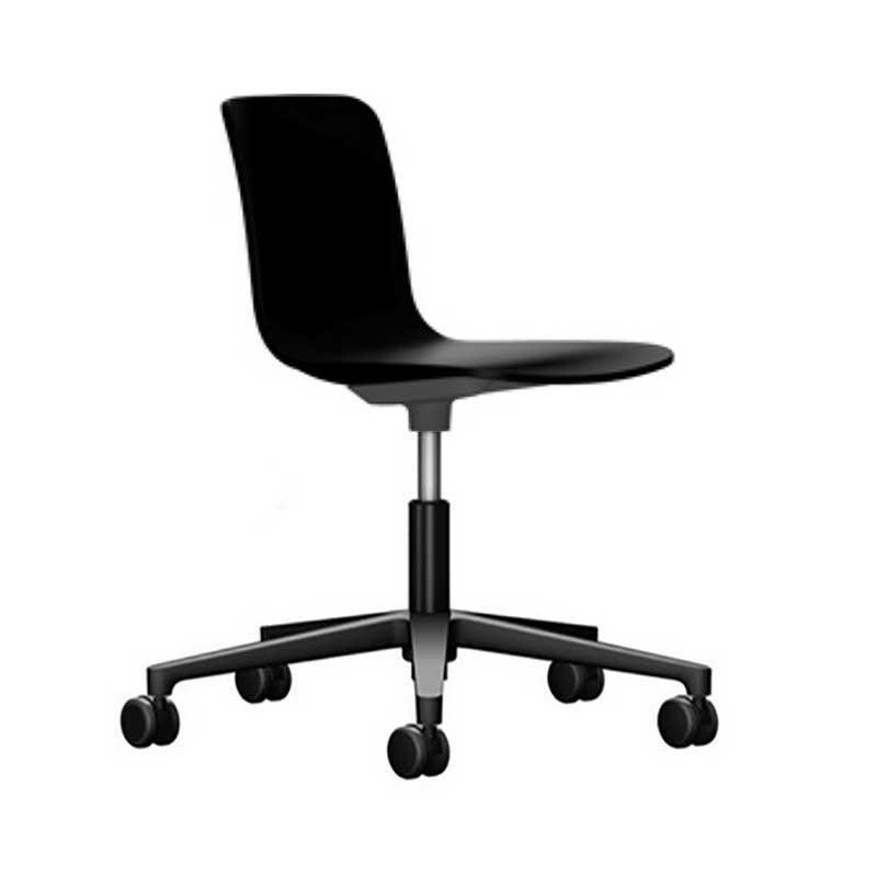 Vitra - HAL RE Studio Drehstuhl - tiefschwarz/Sitzschale Polypropylen/BxHxT 47x74x49cm/Gestell basic dark/mit weichen Rollen von Vitra