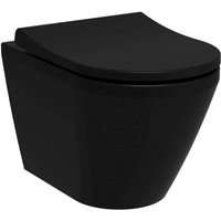 Integra wc ohne Flansch + Sitz mit Fallbremse aus Duroplast, Schwarz matt (7041-083-6285) - Vitra von Vitra