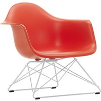 Vitra - LAR Eames Plastic Armchair - Gestell weiß - Sitzschale  poppy red von Vitra