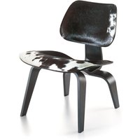 Vitra - LCW Stuhl, Esche schwarz, Kuhfell schwarz / weiß von Vitra