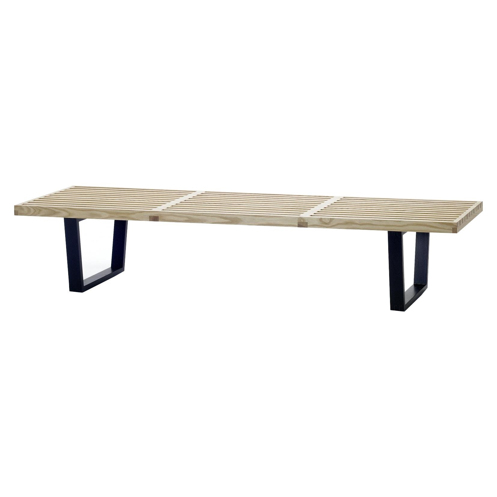 Vitra - Nelson Bench Bank - esche natur/Gestell Esche schwarz lackiert/L 183.7cm von Vitra