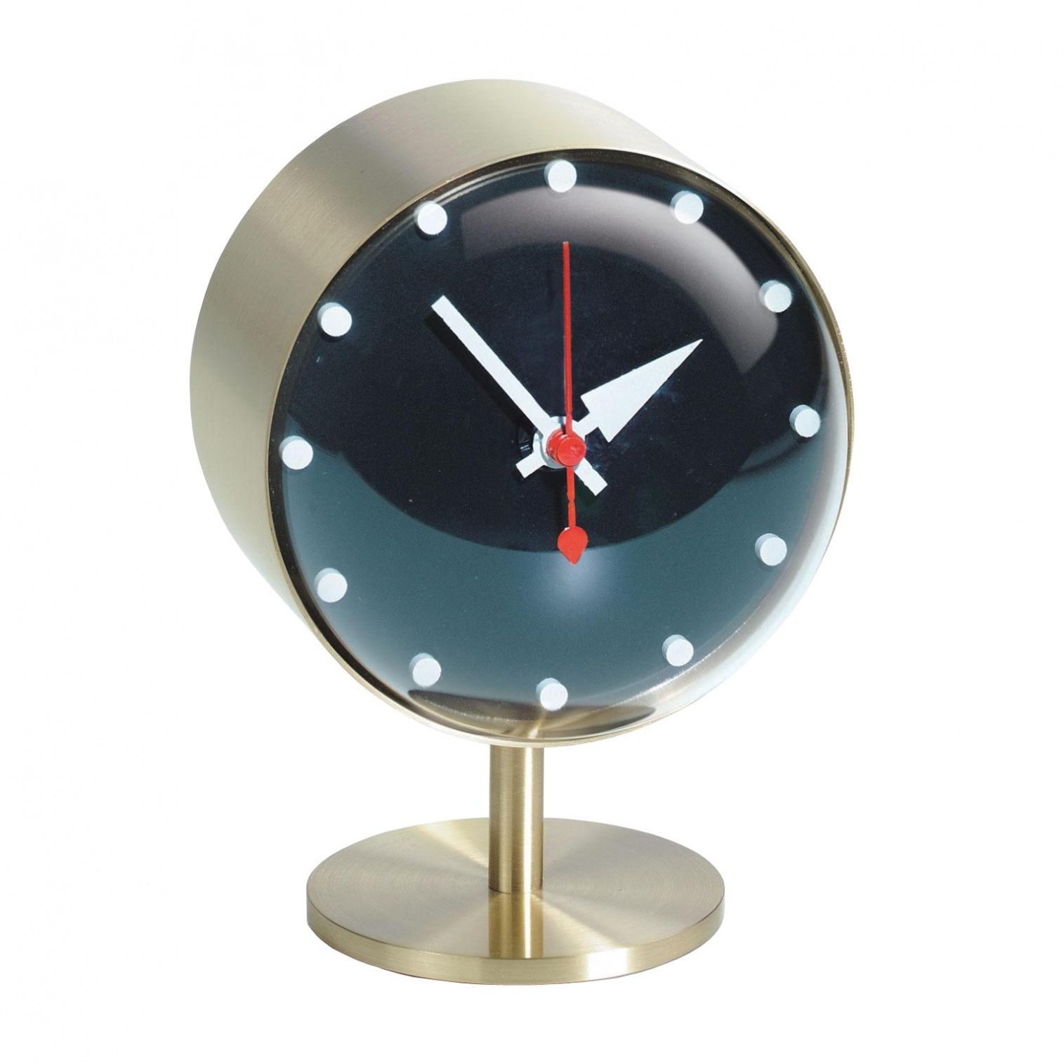 Vitra - Night Clock Nelson Tischuhr - messing/acrylglas/Ø10.5cm von Vitra