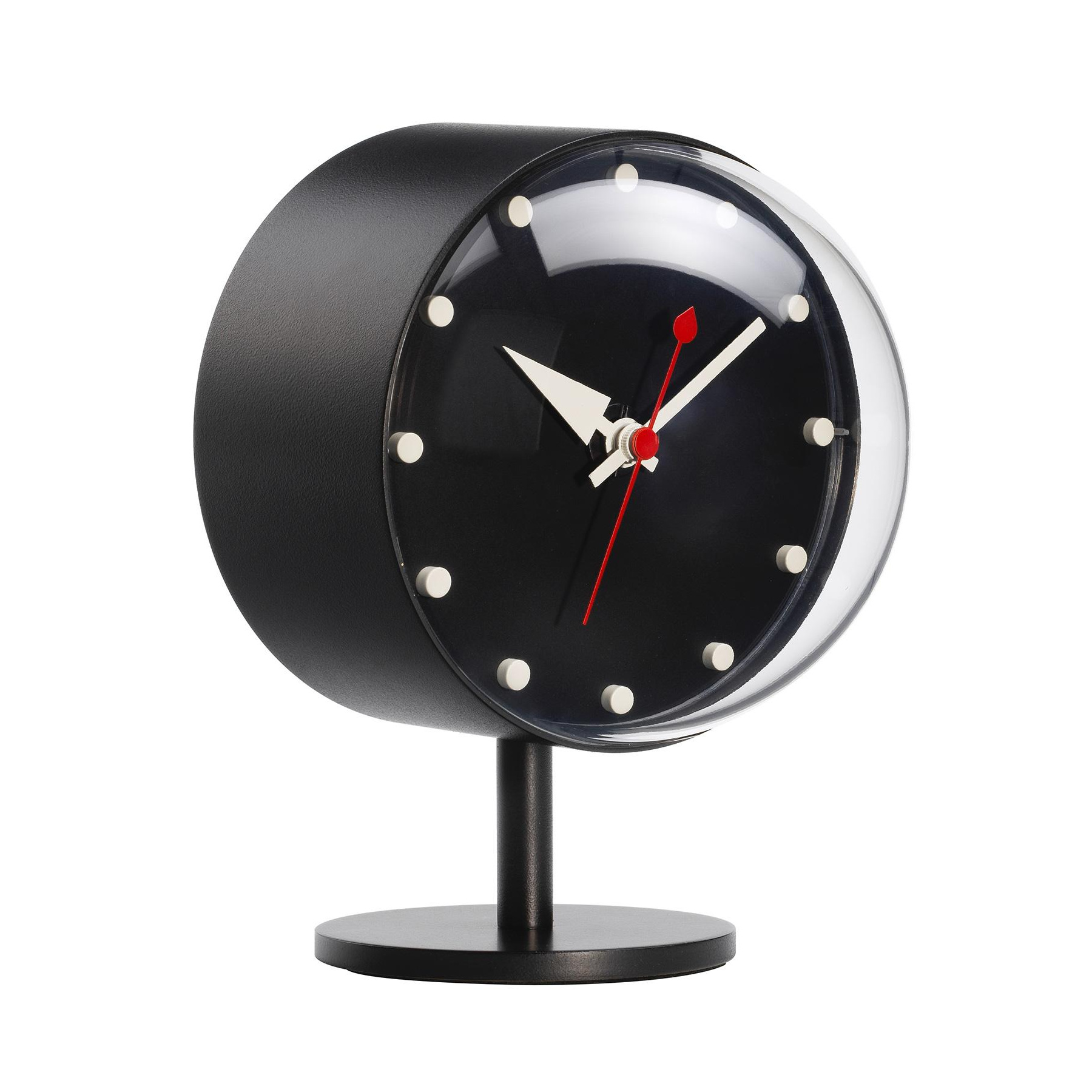 Vitra - Night Clock Nelson Tischuhr - schwarz/Ø10.5cm von Vitra