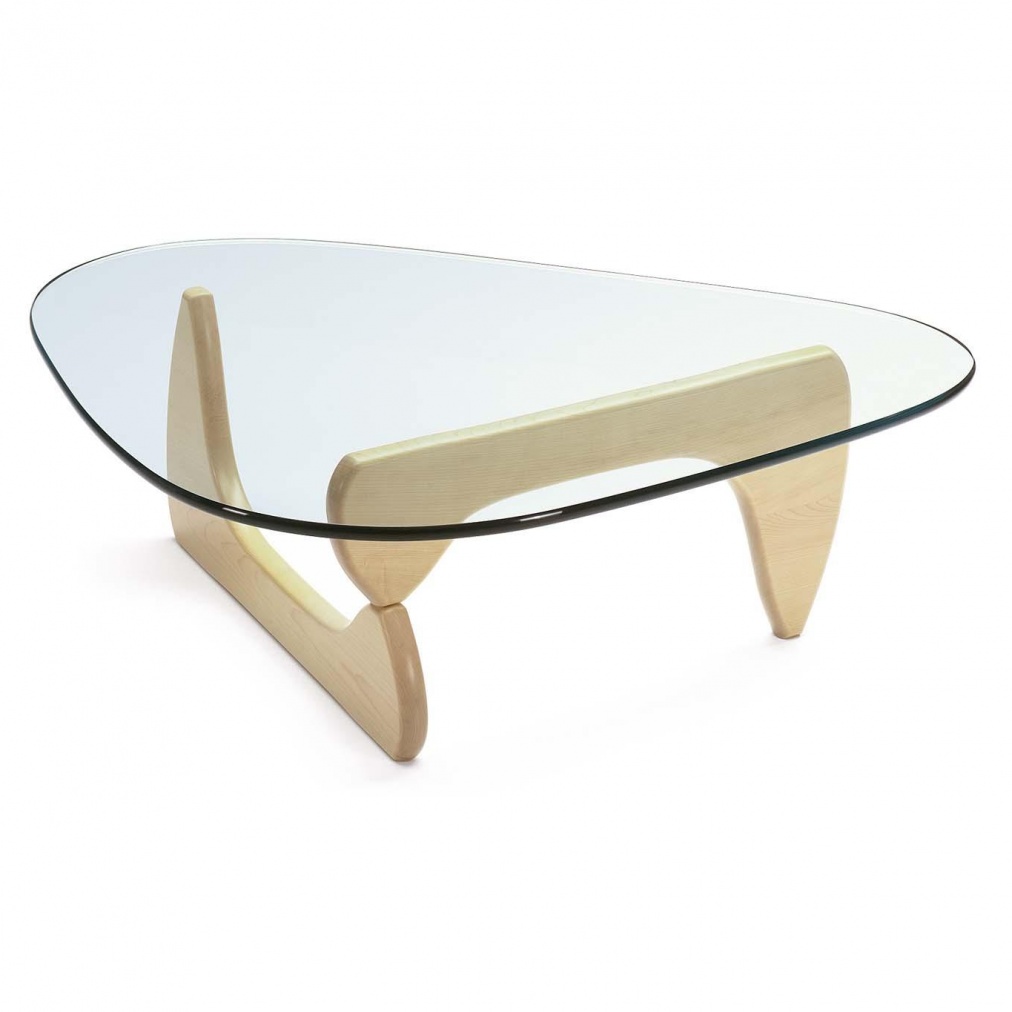 Vitra - Noguchi Coffee Table Beistelltisch - ahorn/Glas/LxBxH 128x93x40cm von Vitra