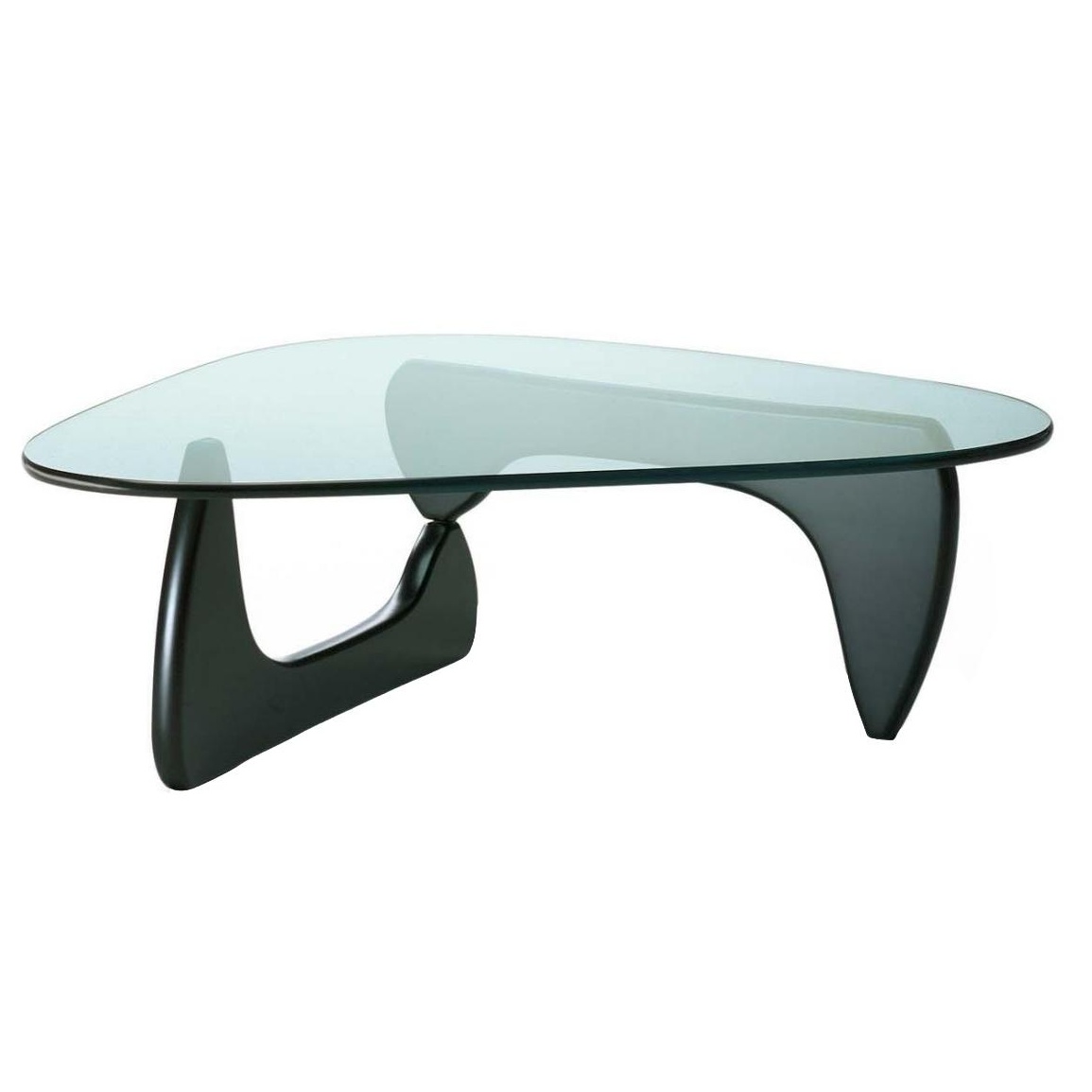 Vitra - Noguchi Coffee Table Beistelltisch - schwarz/Glas/LxBxH 128x93x40cm von Vitra