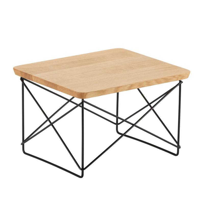 Vitra - Occasional Table LTR Beistelltisch basic dark - eiche/Tischplatte Massivholz geölt/Gestell basic dark schwarz pulverbeschichet/LxBxH 39,2x33,5 von Vitra