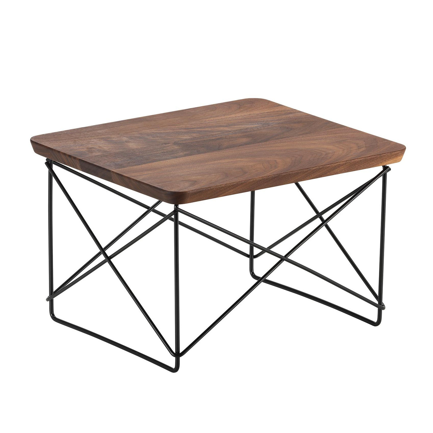 Vitra - Occasional Table LTR Beistelltisch basic dark - nussbaum/Tischplatte Massivholz geölt/Gestell basic dark schwarz pulverbeschichet/LxBxH 39,2x3 von Vitra
