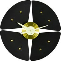 Vitra - Petal Clock, schwarz/ messing von Vitra