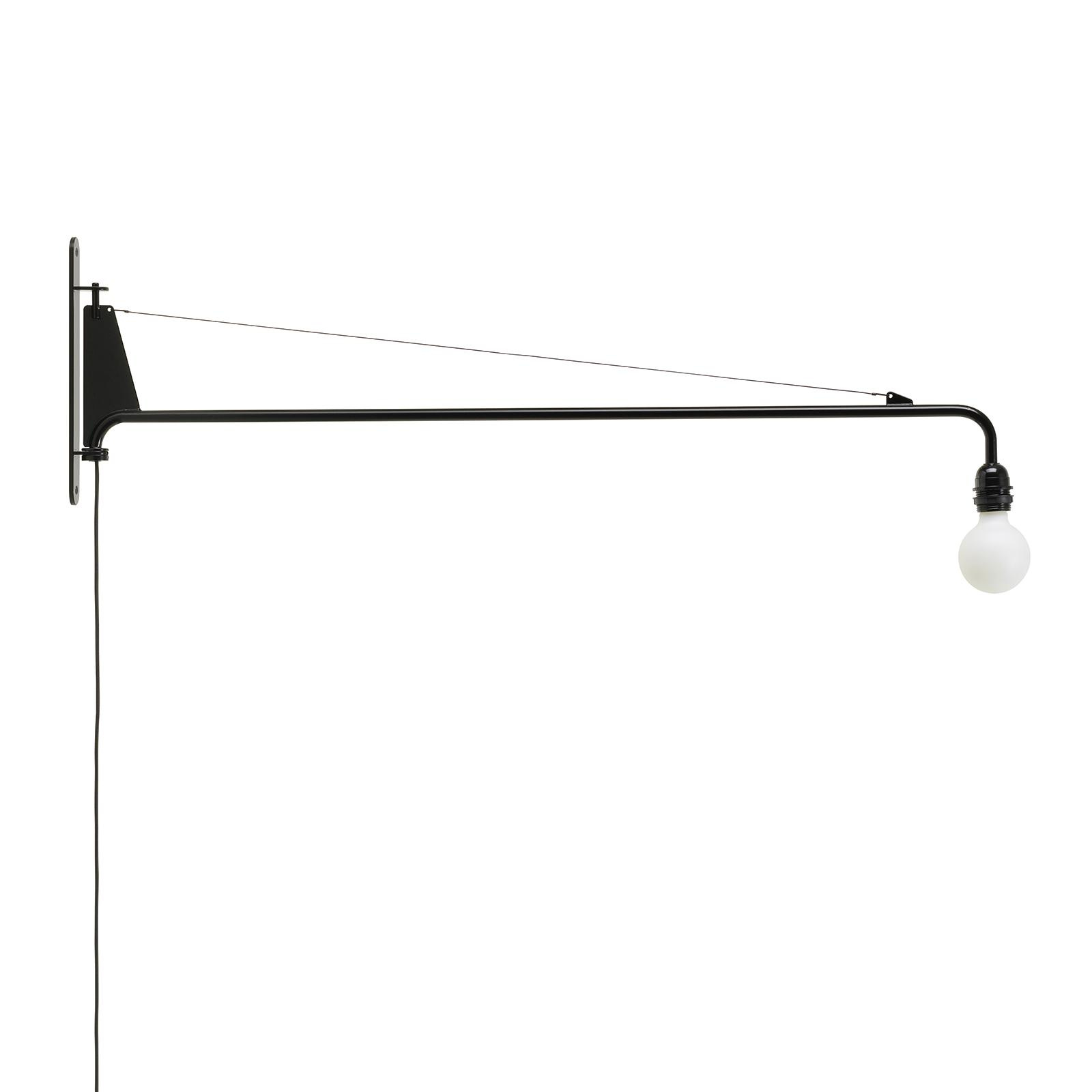 Vitra - Petite Potence Wandleuchte - tiefschwarz/pulverbeschichtet/LxBxH 104x3,5x30cm/Schnurdimmer/inkl. Leuchtmittel von Vitra