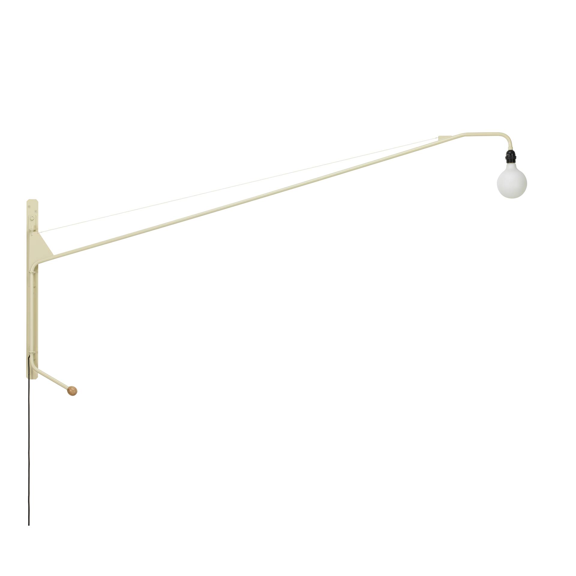 Vitra - Potence Wandleuchte - Prouvé Blanc Colombe ecru/pulverbeschichtet/LxBxH 203x5x109cm von Vitra