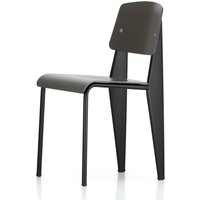 Vitra - Prouvé Standard SP chair, schwarz / basalt, Filzgleiter schwarz (Hartboden) von Vitra