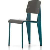 Vitra - Prouvé Standard SP Chair, Bleu Dynastie (glatt) / Basalt, Filzgleiter (Hartboden) von Vitra