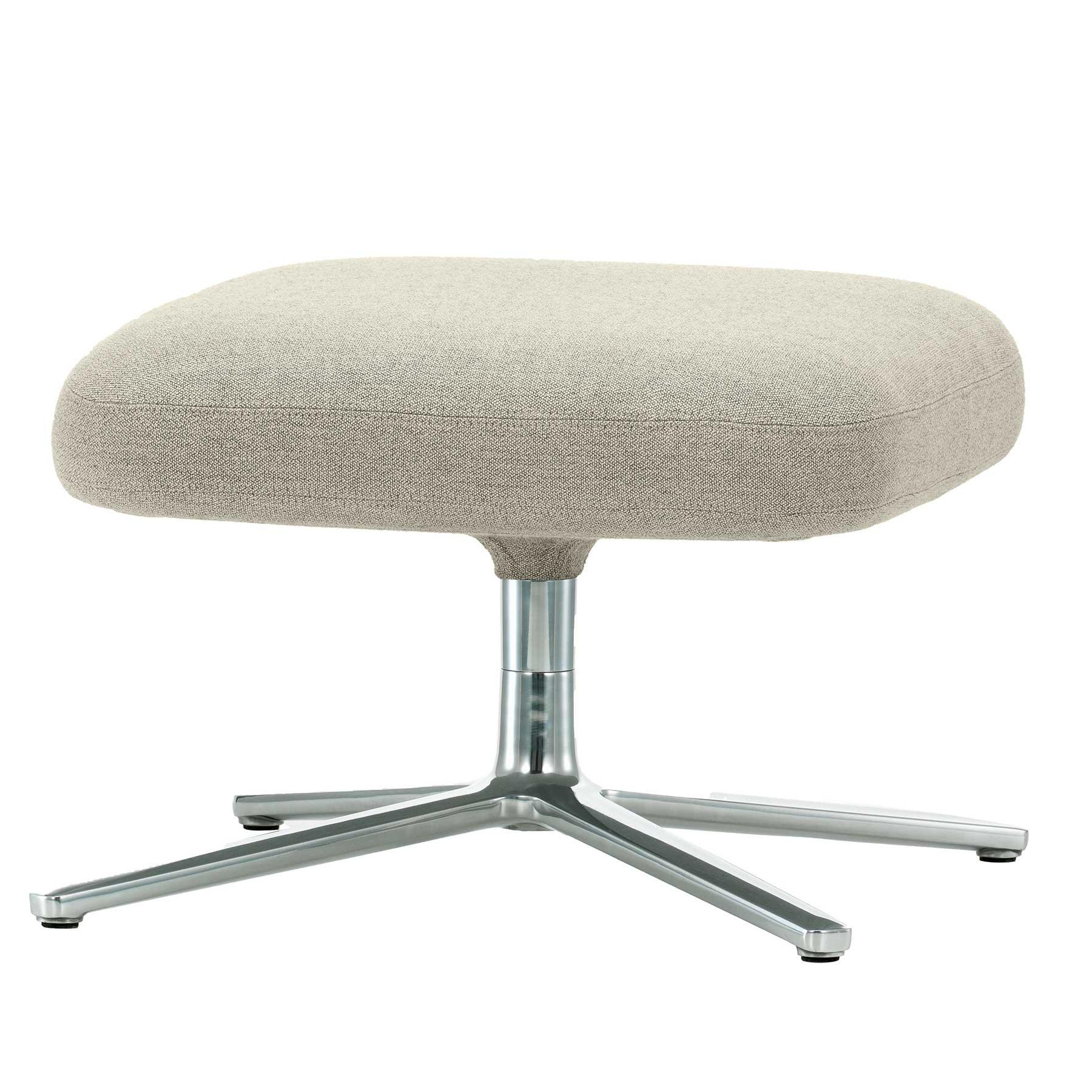 Vitra - Repos Ottoman 62x62x40cm - beige/grau/Dumet 03 (46% Baumwolle, 22% Wolle, 15% Polyamidiskose, 9% Polyamid, 8% Leinen)/Stoff mit Doppelstichnah von Vitra